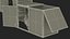 Wooden Small Chicken Coop with Chickens Rigged for Modo