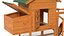Wooden Small Chicken Coop with Chickens Rigged for Modo