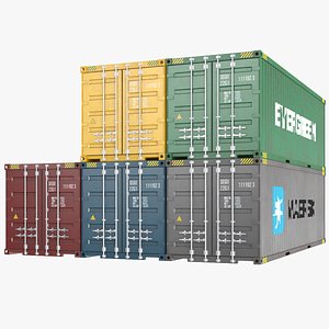 real shipping containers 3D model