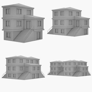 Country House Set 01 3D model