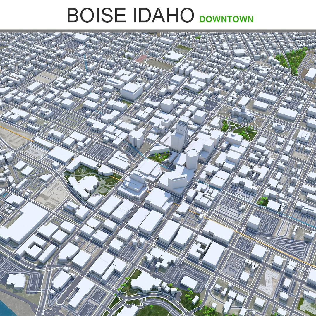 3D Boise Downtown Idaho USA - TurboSquid 2184540