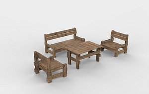 3D model Garden Furniture 3D model