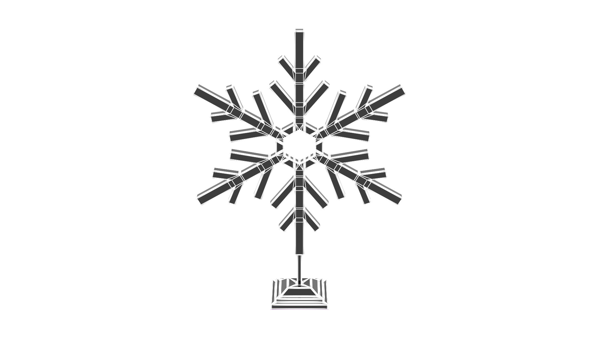 3D Snowflake Model - TurboSquid 2199652