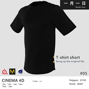 Tshirt short breasted 3D