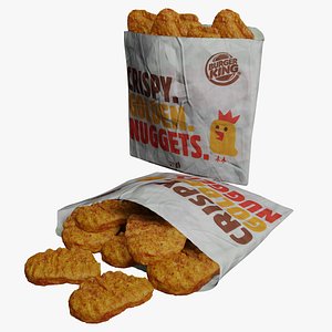 Burger King Nuggets Photorealistic PBR Low-poly 3D model