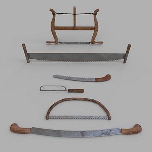Pack of 6 Medieval Saws and Hacksaws