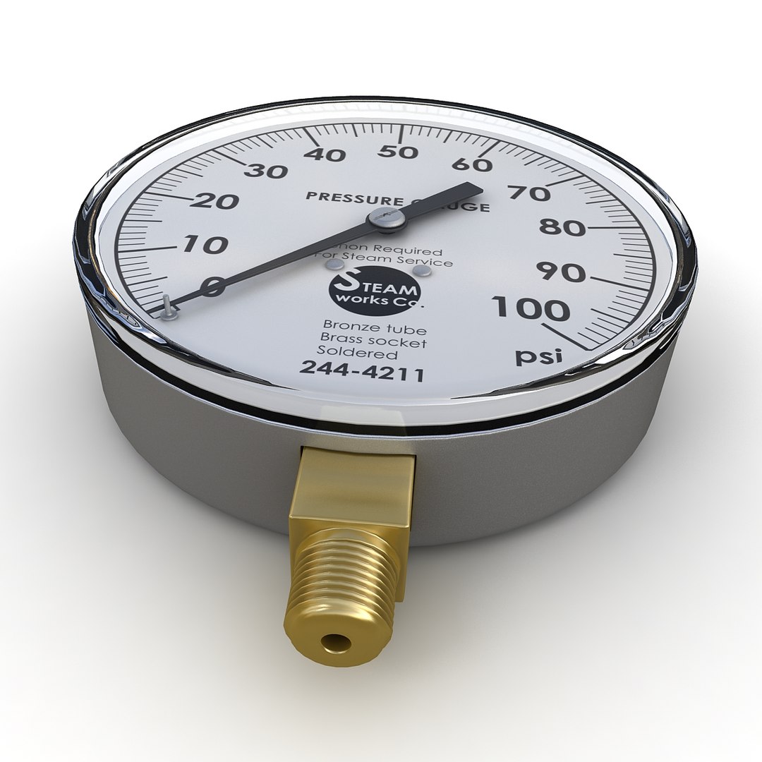 Steam Pressure Gauge 3d Model