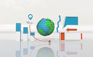 3D earth cartoon model