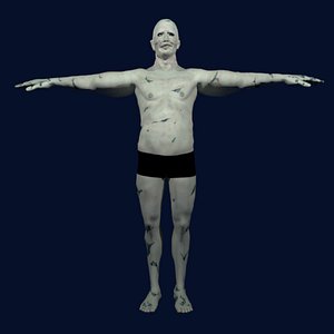 oldman zombie 3d model