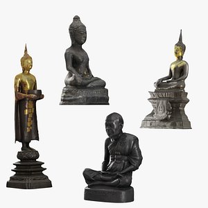 3D PSscanned Thai Buddha statue Pack 1