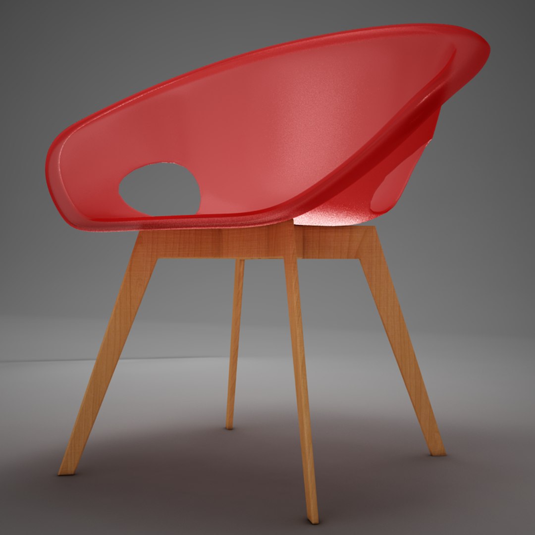 Modern plastic club chair model TurboSquid 1275085