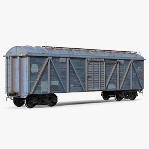 Cargo Wagon Blue 3D model