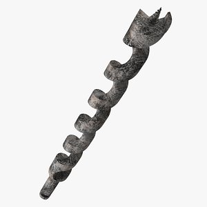 Carbon Steel Auger Bit Old 3D model