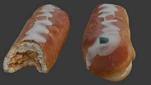 Half Eaten Submarine Sandwich Scan