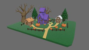 Halloween Scenary 01 3D model
