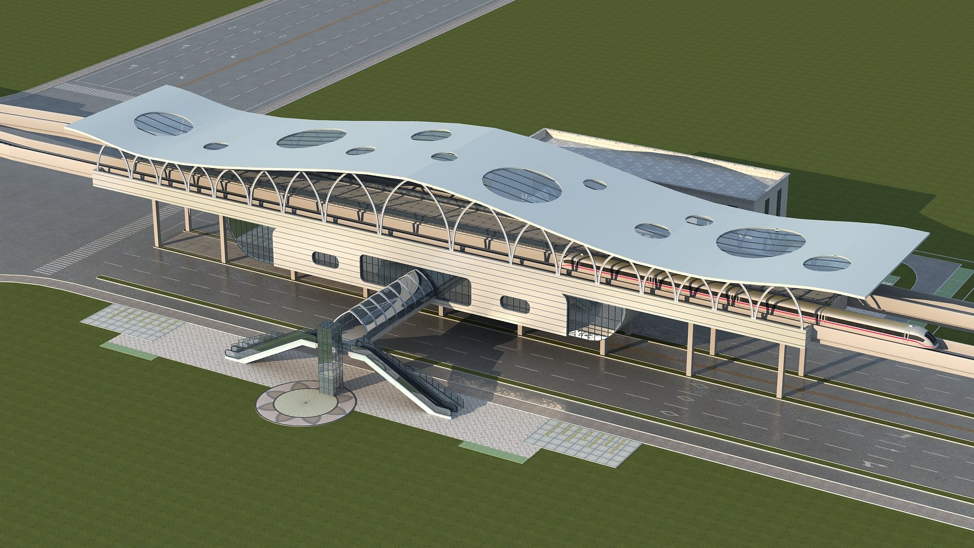 Light Rail Station 10 Model - TurboSquid 1870846