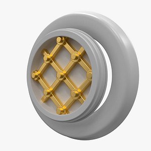 3D Plaster Ventilation Duct with Ornate Ceiling Rosette 3D Model15 model