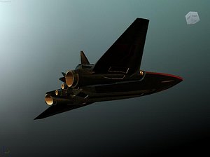 free space fighter 3d model