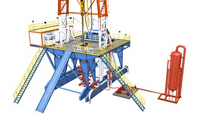 3D Fracking Gas Platform ITP model