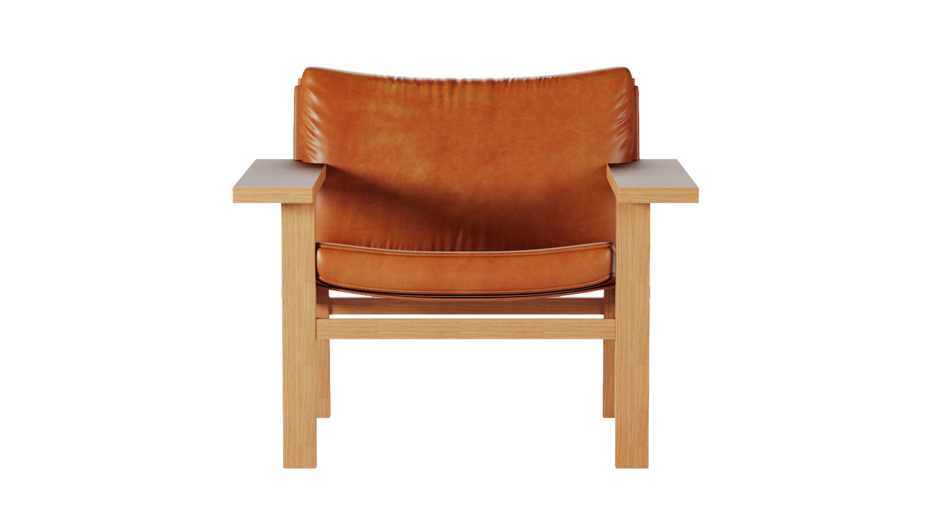 Danish Oak Hunter Spanish Chair 3D - TurboSquid 2639616