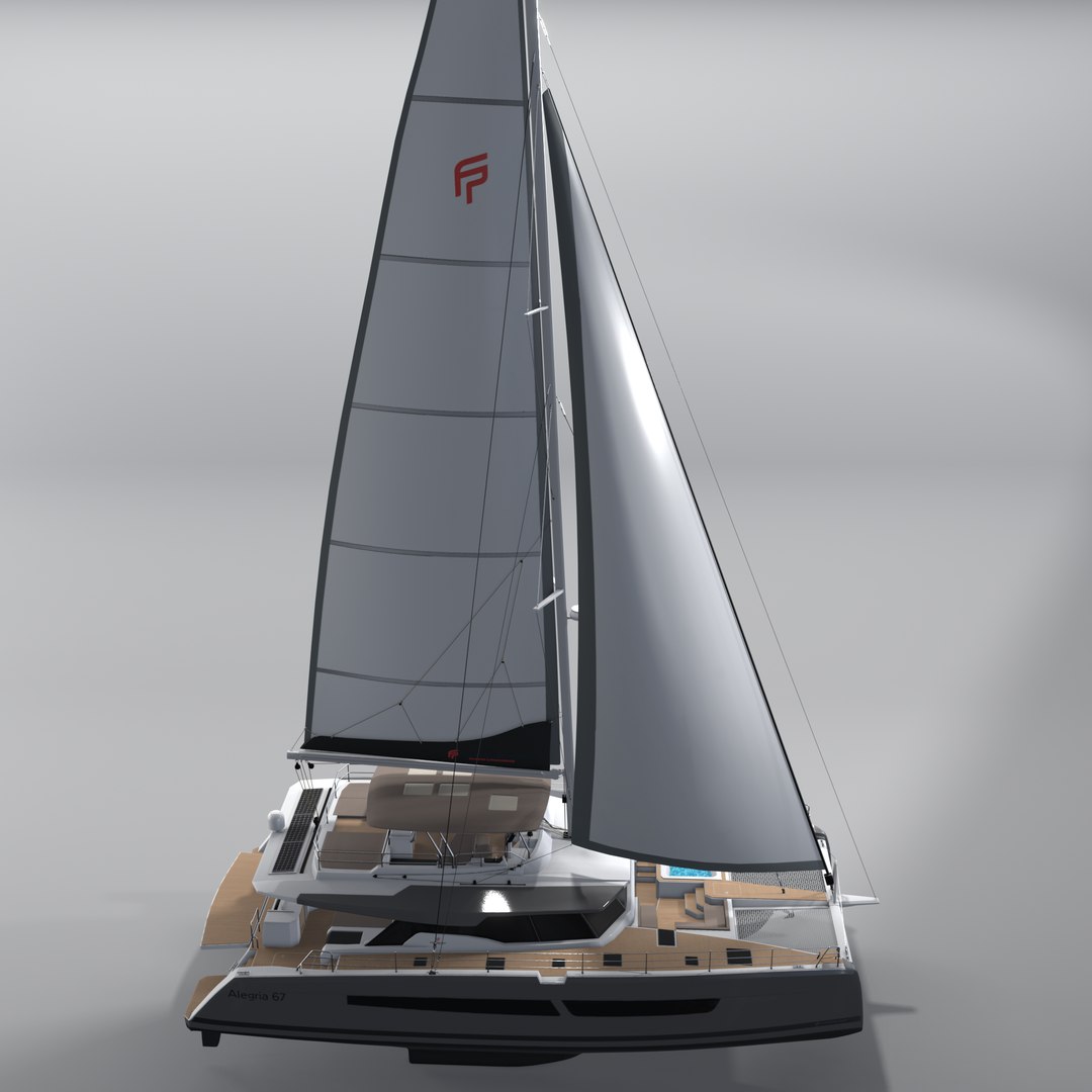 3D Catamaran Alegria 67 Fountaine Pajot 3D - TurboSquid 1834274