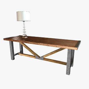 COMMUNAL TABLE by Carbon Industrial Design and alan knight Sukhothai Glass Lamp Small Platinum Gilt Base