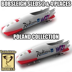 3d bobsleigh sled - poland model