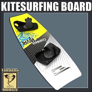 3d kitesurfing board model