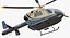 3D model light private jet helicopter