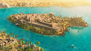 Philae temple complex environment