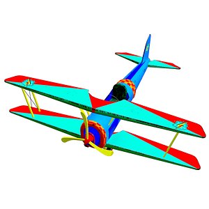 3D airplane LIGHTNING model