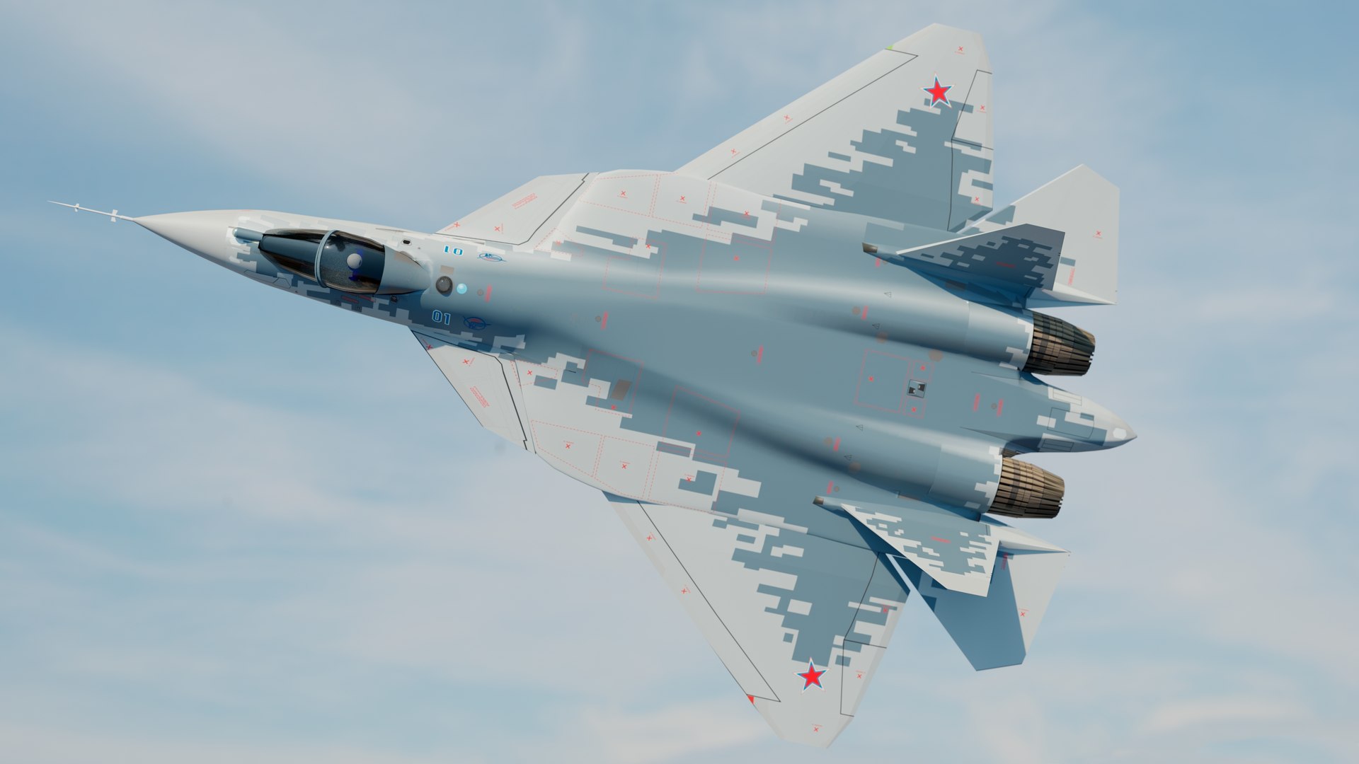 Su-57 3D Model - TurboSquid 1753268