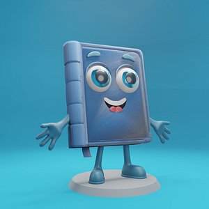 3D Printable Book Mascot Character 3D print model