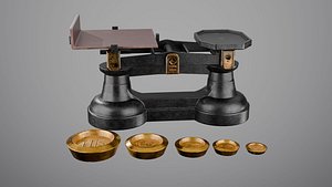 A Set Of Victorian Kitchen Scales and Weights