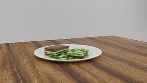 wheat sandwich 3D