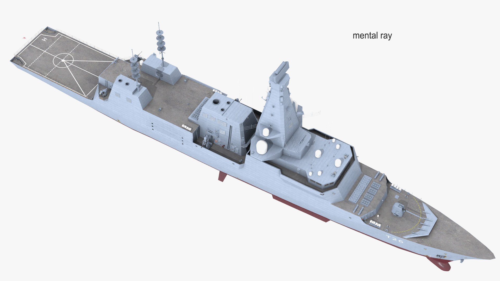 Type 26 frigate 3D model - TurboSquid 1222446