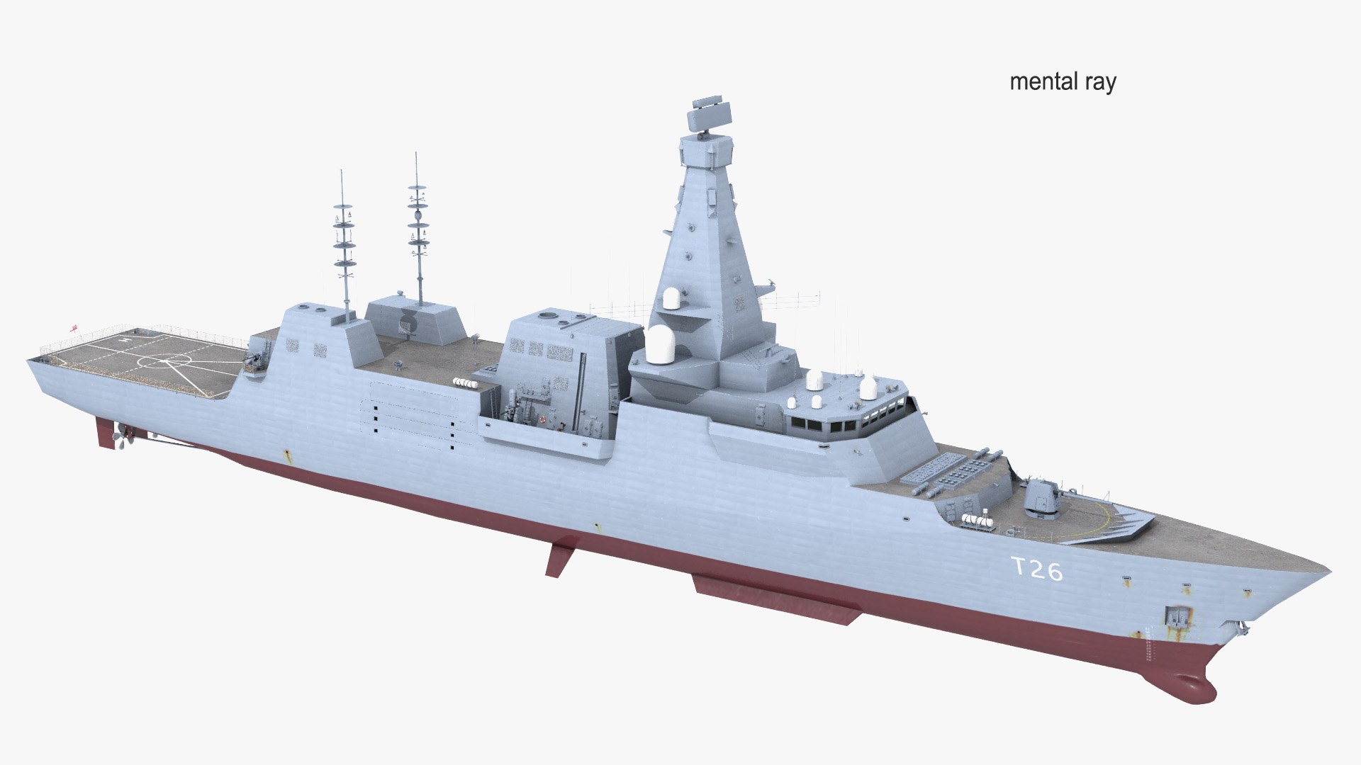 Type 26 frigate 3D model - TurboSquid 1222446