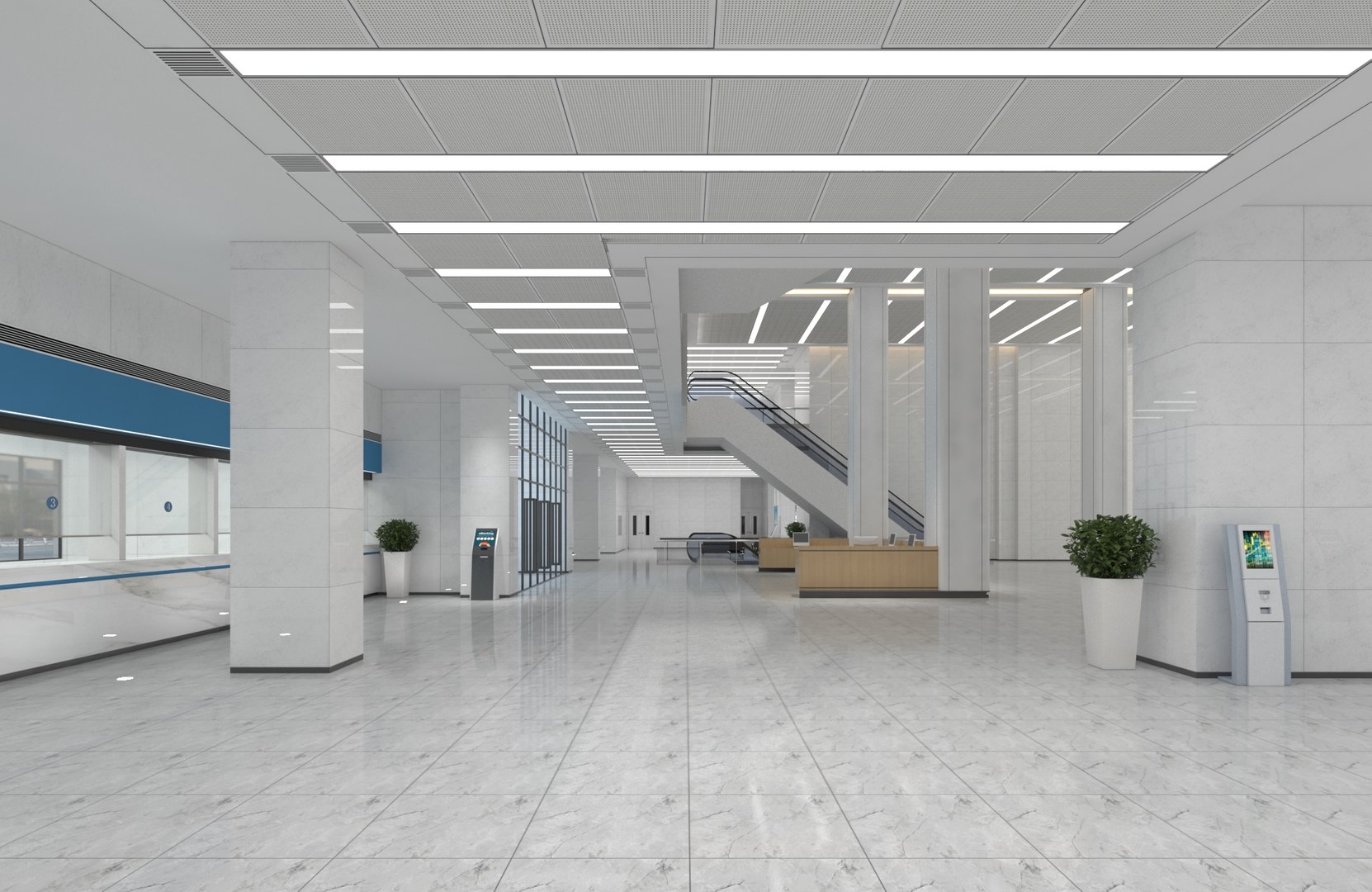 3D Public Hall Interior 03 Model - TurboSquid 2329845