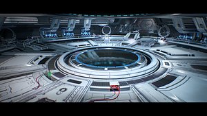Sci Fi Hangar Interior - game ready