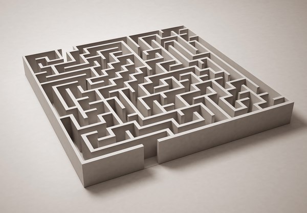 3d Model Of 25x25 Rectangular Maze