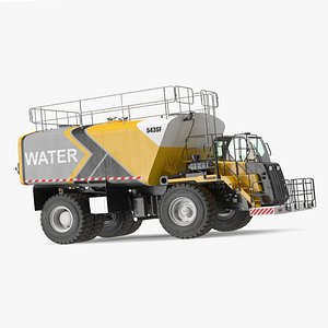 3D Construction Water Truck Rigged for Maya