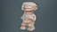 Drewniana figurka statua kobiety zremasterowana