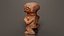 Drewniana figurka statua kobiety zremasterowana