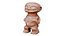 Drewniana figurka statua kobiety zremasterowana