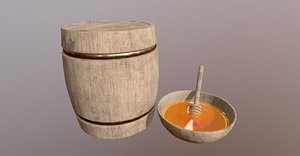 honey barrel spoon plate model