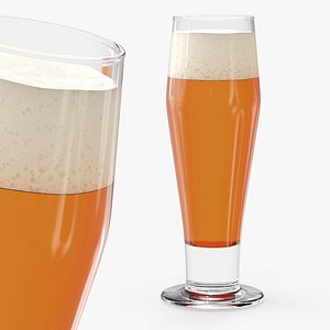 Amber Ale Beer Beverage Pilsner Glass 3D