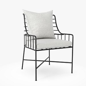 Breton Armchair 3D model