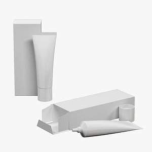 3D tube 30ml box 02 model