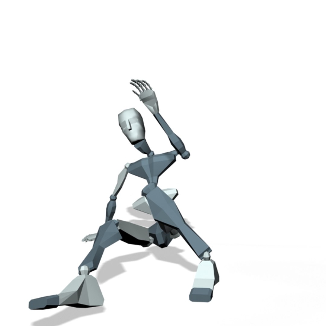 Motion Character Studio Biped frightened back crawling