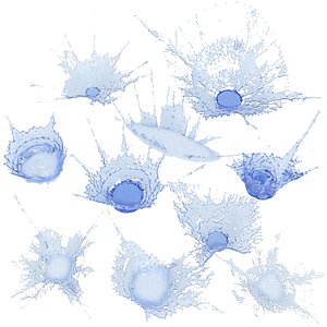 10 water splash vol 1 3D model